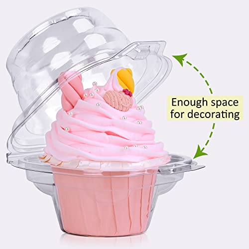 Individual Cupcake Boxes - 50 Pack, 24 Cubic Inches, Round