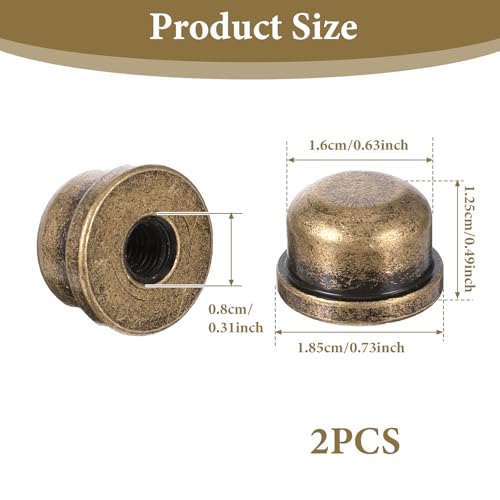 Bronze Lamp Finials - 2 Pack, Easy Install Decorative Knobs