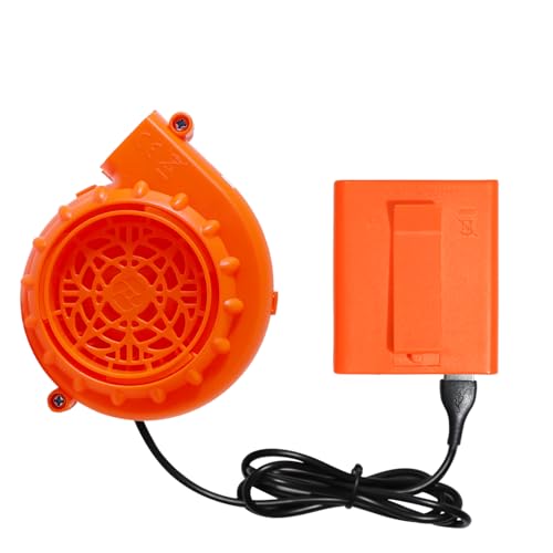 Orange Stegosaurus Mini Fan for Inflatable Dinosaur & Alien Costumes USB/Battery Powered