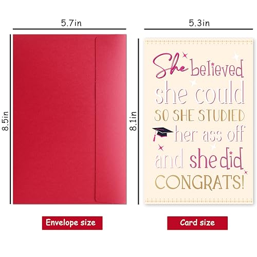Funny Graduation Card for Daughter, Granddaughter, Sister