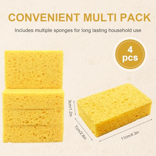 Vekniqo Cellulose Cleaning Sponges for Caraway Cookware - 4 Pack
