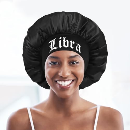 Libra Constellation Satin Sleep Bonnet Soft Hair Protection Cap