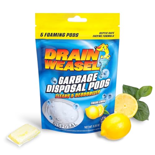 Drain Weasel Garbage Disposal Cleaner & Deodorizer Pods - 5 Pack