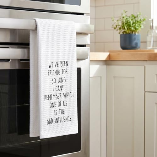 Funny Friendship Kitchen Towels - Waffle Weave Hand Towels for Women