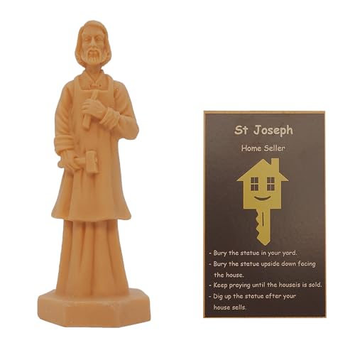 St Joseph Statue for Home Selling with Prayer Card - Solid Resin