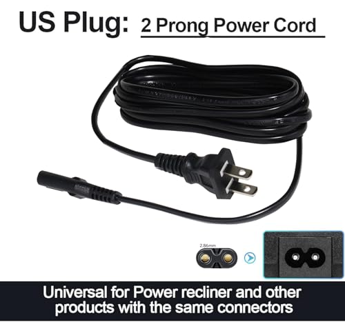 HUZUM 9.8 Feet Power Cord for Lift Chairs & Recliners