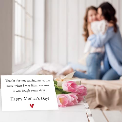Funny Mother's Day Greeting Card for Mom from Son and Daughter with Envelope