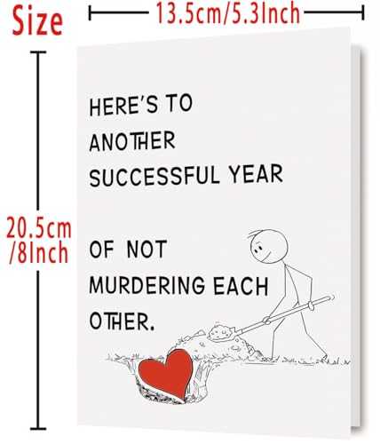 Funny Anniversary Card for Husband & Wife - Heartfelt Message