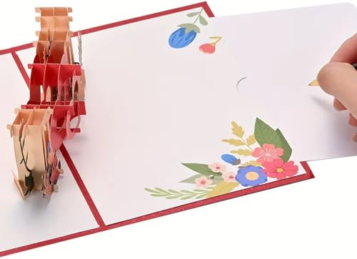 3D Pop-Up Love Greeting Card with Envelope for Valentine's Day