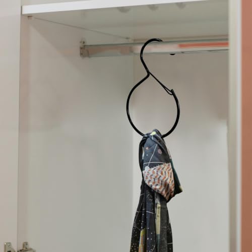 4-Pack Metal Belt Hanger Closet Organizer for Belts, Ties, and Scarves