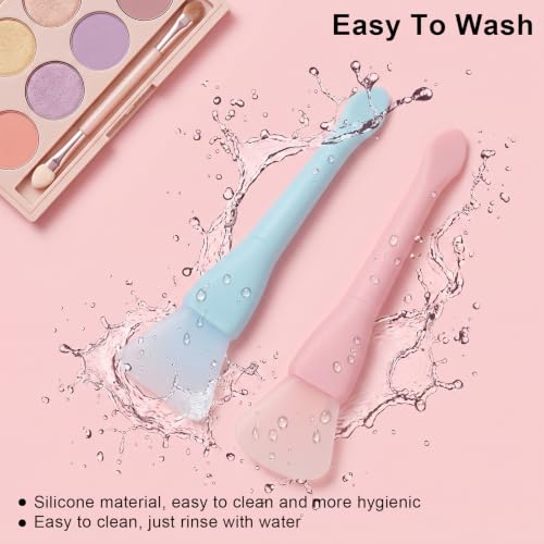 Ouligay 2 Pcs Silicone Face Mask Brush and Spatula Applicator Tool
