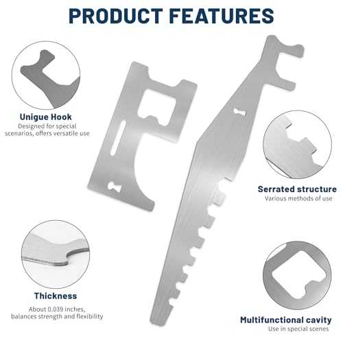 6Pcs Firefighting Tools, Multipurpose Leverage Tools, Spring Steel Multitools Pry Tool Set