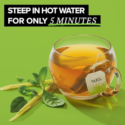 TAZO Organic Zen Green Tea Bags - Caffeine Free, 16 Count (Pack of 12)