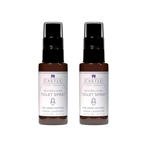 Castle Soap Co. Toilet Spray for Poop - 0.45oz Fresh Lavender (2 Pack)