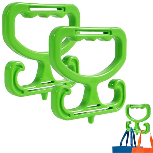 Heavy Duty Grocery Bag Handle Carrier - Pack of 2, Holds Up to 80lbs