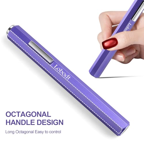 Lobodt 2-in-1 Magnetic Cat Eye Nail Art Tool, Octagonal Metal Handle