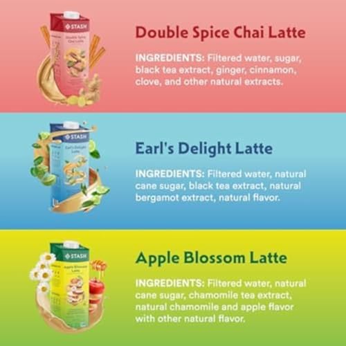 STASH Apple Blossom Latte Tea Concentrate, Apple Chamomile, 32 oz (Pack of 2)