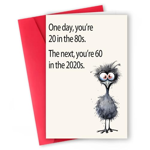Funny 60th Birthday Card for Men and Women - Unique Gift & Decoration
