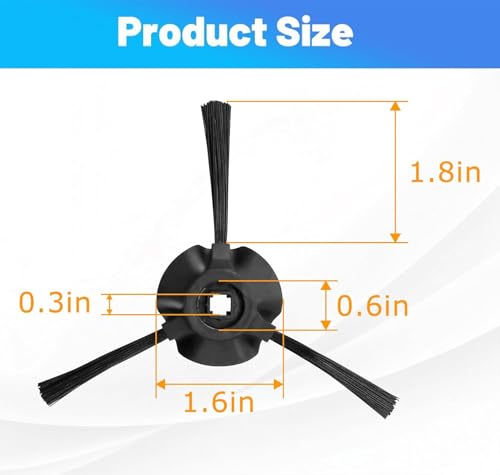 3-Pack Side Brush Replacement for Shark Matrix Robot Vacuum Cleaner