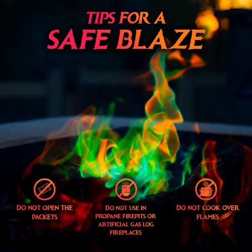 Enchanted Flames Fire Color Changing Packets, 12 Count for Campfires & Fire Pits