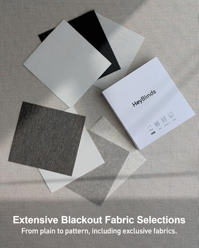 HeyBlinds Blackout Roller Shades Fabric Samples - Color & Texture Swatches