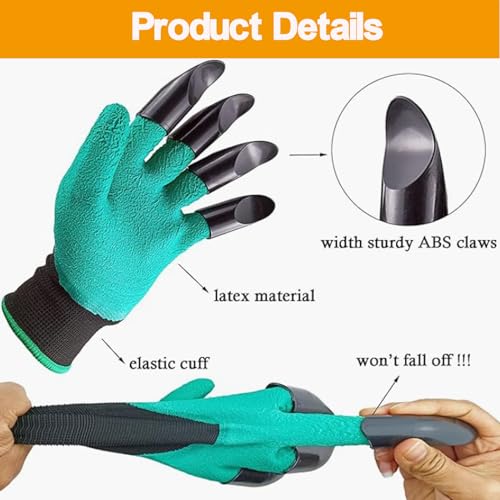 2Pairs Claws Gardening Gloves Garden with for Planting Digging Paking