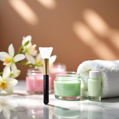 Dual-Use Face Mask Brush and Scraper Tool for Mud and Clay Masks