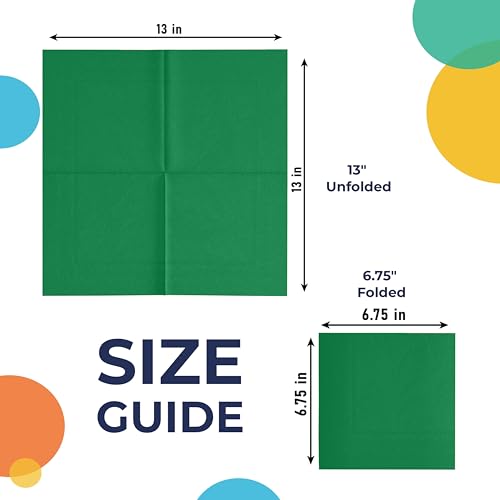 Emerald Green Luncheon Napkins - 50 Disposable Paper Napkins