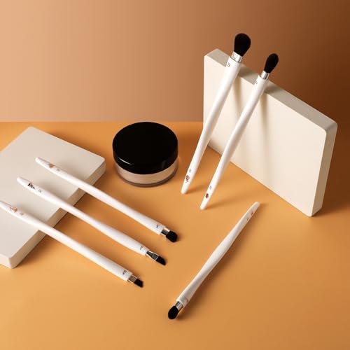 BEAUTYFACTOR 6-Piece Eye Shadow Brush Set - Professional Synthetic Makeup Brushes