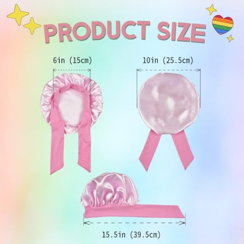 Tale King Kids Satin Sleep Bonnet for Girls Curly Hair Hair Cap