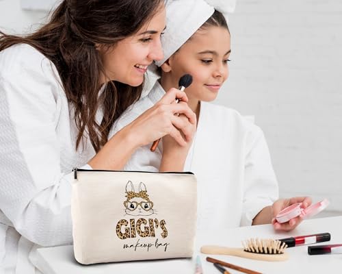 Gigi Makeup Bag Leopard Travel Cosmetic Pouch for Grandma Gifts