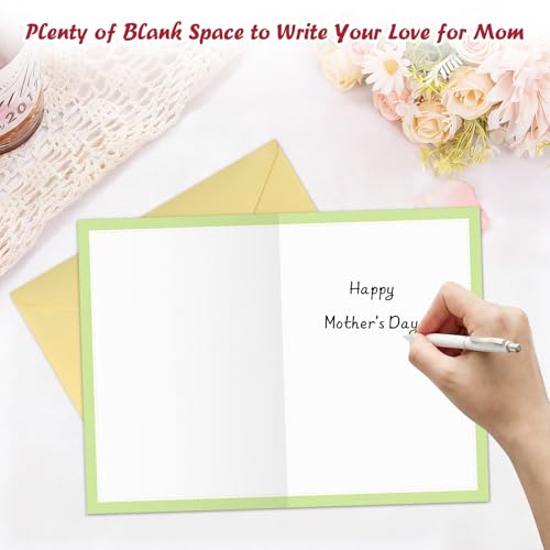 Elegant Watercolor Mother's Day Card for Mom - 5.5x8 inches