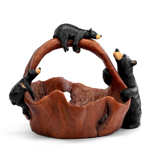 Rustic Timber Bear Figurine with Black Bears by Jeff Fleming - Home Decor Accent