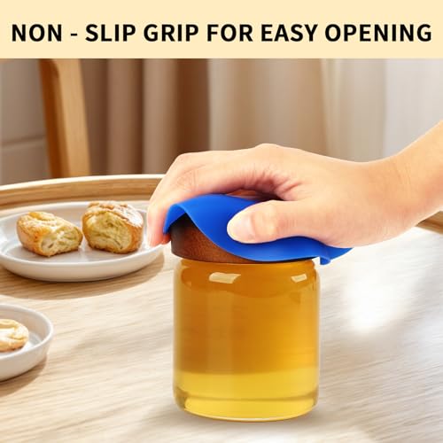 Cuxnoo Silicone Jar Opener & Coaster Set - 4-Pack, 5-Inch