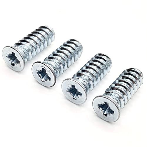 Euro Screws for IKEA Part 100372 - Flat Head Replacement (Pack of 4)