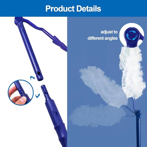 3 PCS Replacement Duster Handles for Swiffer - Extendable & Foldable