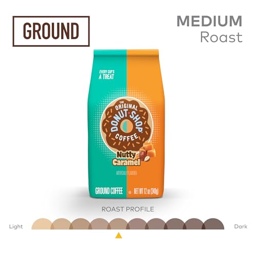 Nutty Caramel Ground Coffee - Medium Roast, 12 oz Bag