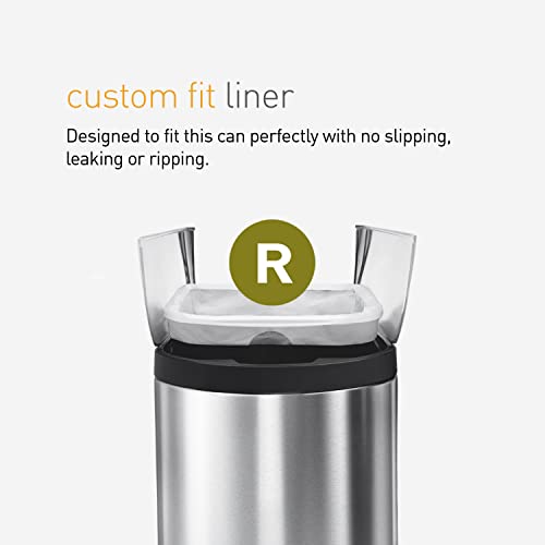 simplehuman Code R Drawstring Trash Bags, 20 Count, 10 Liter - White