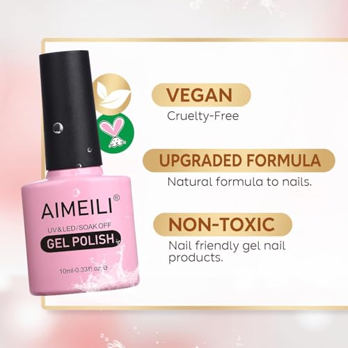 AIMEILI Pearl Gel Nail Polish Shimmer Mermaid Soak Off UV 10ml