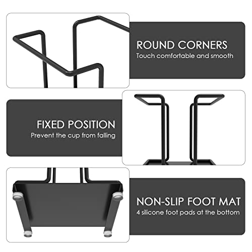 Adorila Metal Cup Dispenser Stand for Disposable Cups & Lids - Black