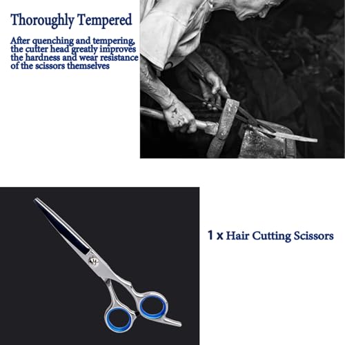 Professional Stainless Steel Hair Cutting Scissors 6.5 Inch Salon Barber Shears