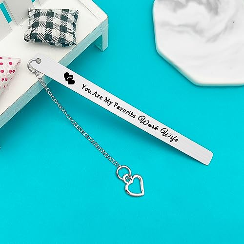 Work Wife Bookmark Coworker Leaving Gift Stainless Steel Farewell Present