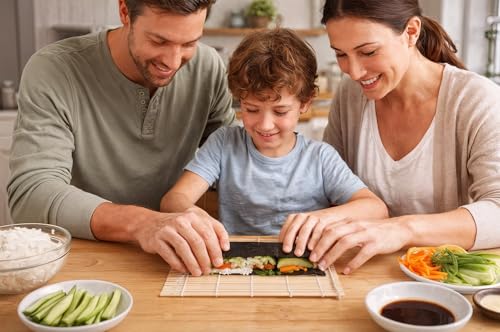 Bamboo Sushi Rolling Mat - Traditional Makisu for Perfect Rolls