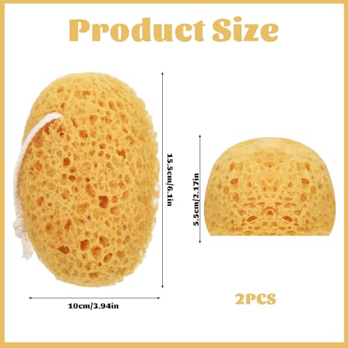 Aphumedc 2-Pack Soft Large Bath Sponges for Shower Exfoliating Body Scrubber