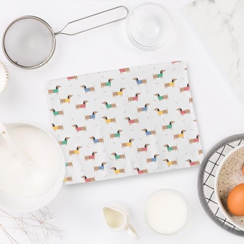 Dachshund Kitchen Towel - Absorbent Dog Themed Dish Towel for Home Decor