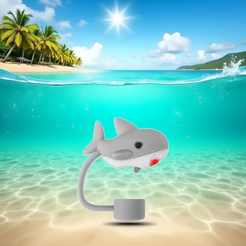 Gray Shark Straw Cover for Stanley 40 & 30 oz Tumbler