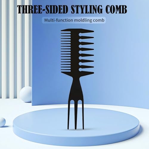 gowwim 3-in-1 Styling Comb Wide Tooth Hair Detangling and Tail Comb