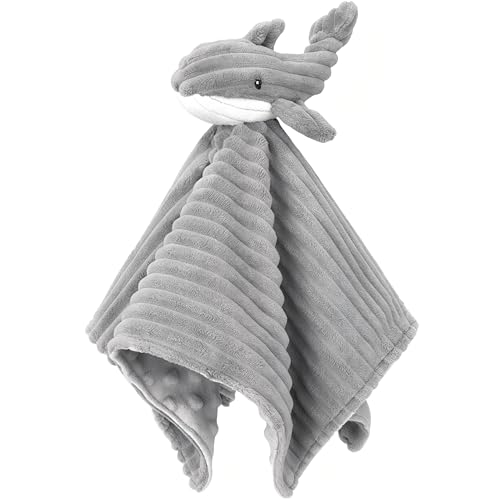 BEILIMU Baby Security Blanket - 15 Inch Soft Whale Lovey for Newborns