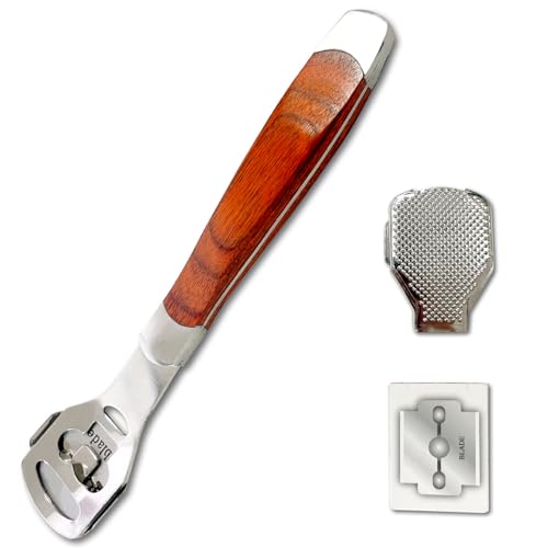 Kootinn Callus Shaver with Wood Handle & 10 Replacement Blades