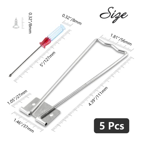Silver Easel Back Photo Frame Stand - 5 Pack with Screws & Screwdriver